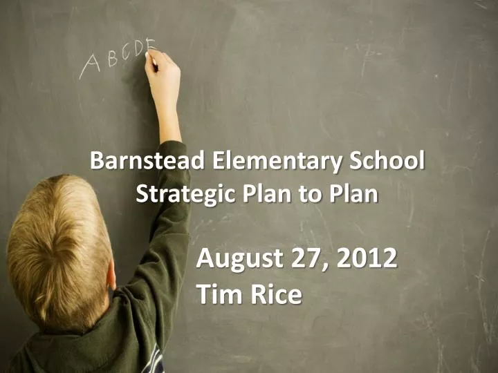 barnstead elementary school strategic plan to plan