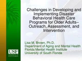 Lisa M. Brown, Ph.D.