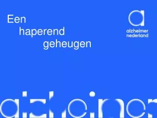een haperend geheugen