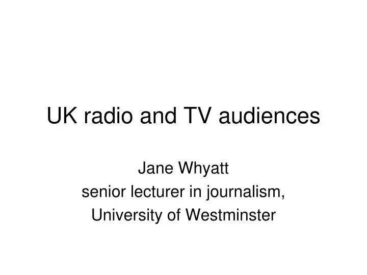 uk radio and tv audiences