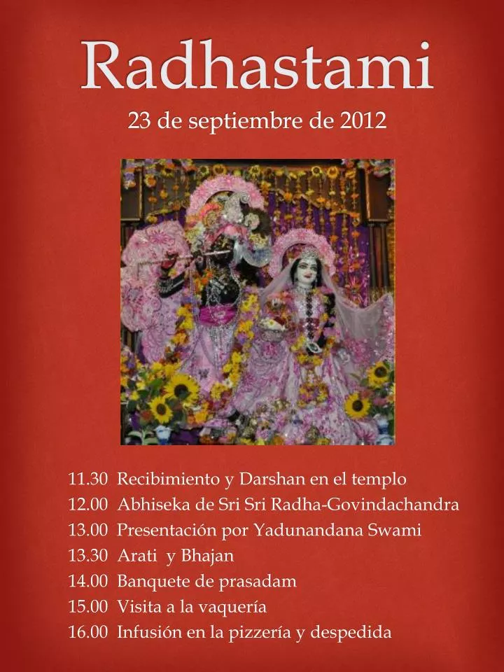 radhastami 23 de septiembre de 2012