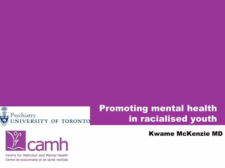 promoting mental health in racialised youth