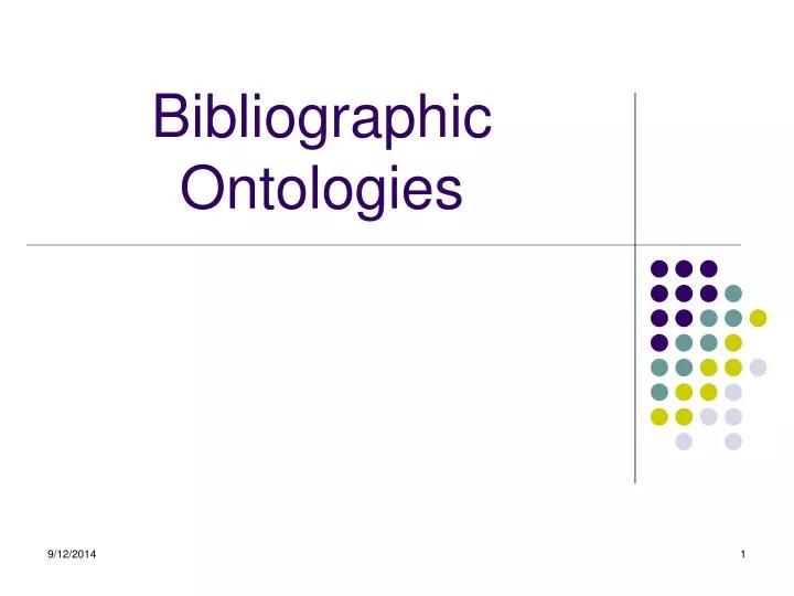 bibliographic ontologies