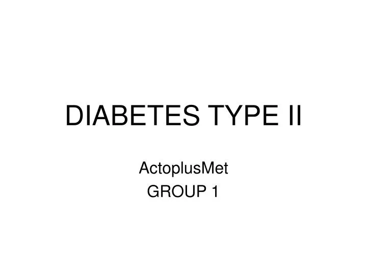 diabetes type ii