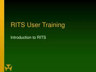 RITS User Training