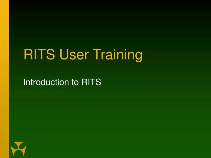 rits user training
