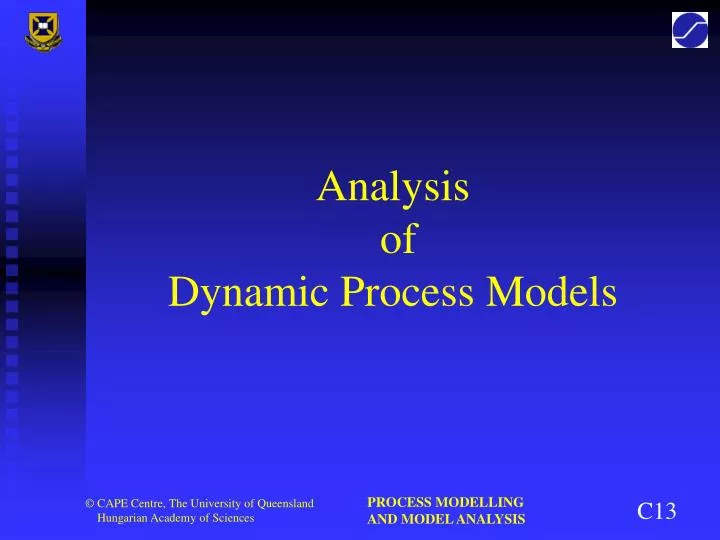 analysis of dynamic process models