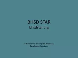 BHSD STAR bhsdstar