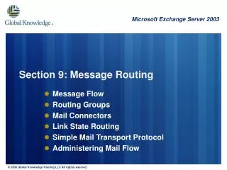 Section 9: Message Routing