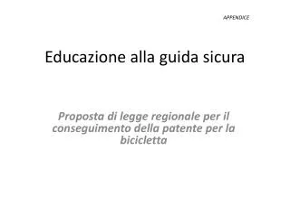 educazione alla guida sicura