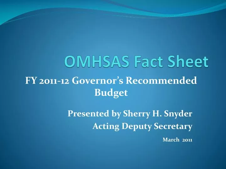 omhsas fact sheet