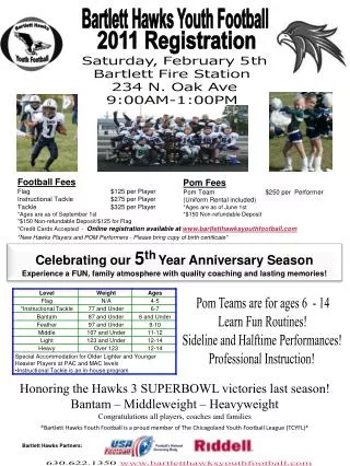 Bartlett Hawks Youth Football