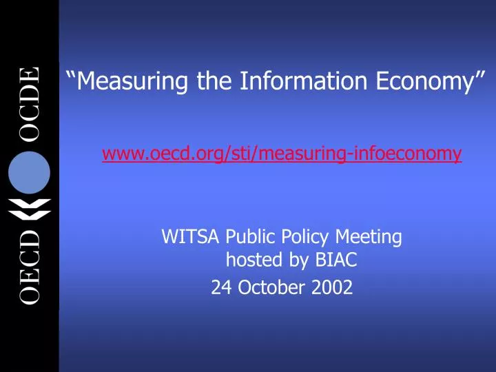 measuring the information economy