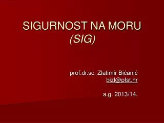 sigurnost na moru sig