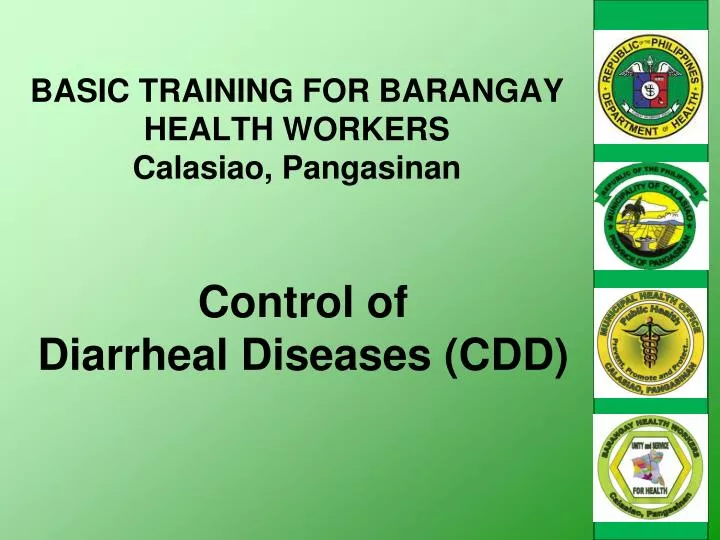 control of diarrheal diseases cdd