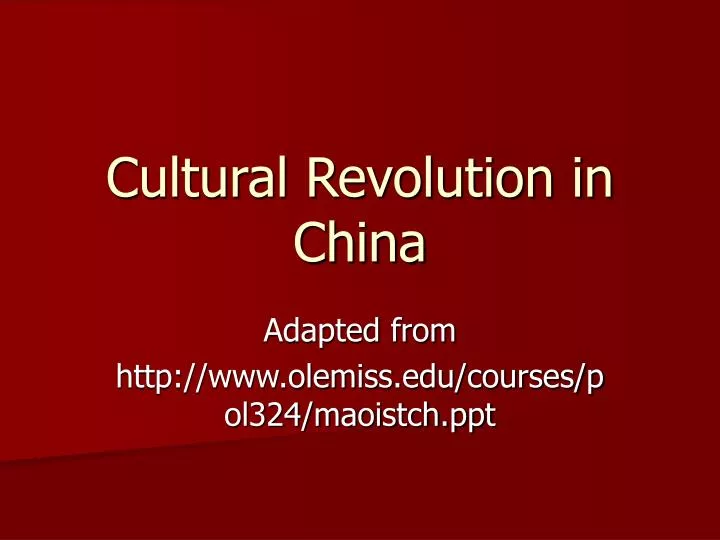 cultural revolution in china