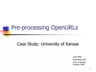 Pre-processing OpenURLs
