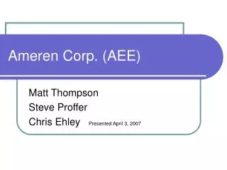 Ameren Corp. (AEE)