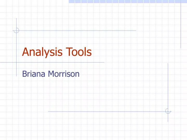 analysis tools