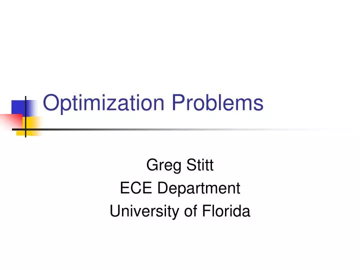 optimization problems
