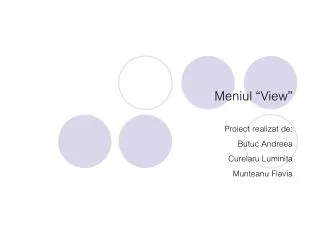 meniul view