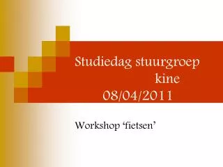 studiedag stuurgroep kine 08 04 2011