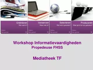 workshop informatievaardigheden propedeuse fhss mediatheek tf