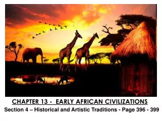 CHAPTER 13 - EARLY AFRICAN CIVILIZATIONS