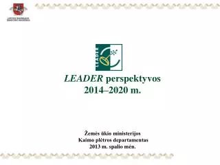 leader perspektyvos 2014 2020 m