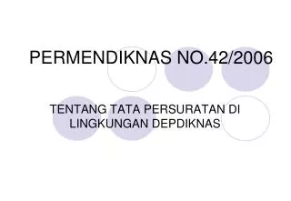 permendiknas no 42 2006