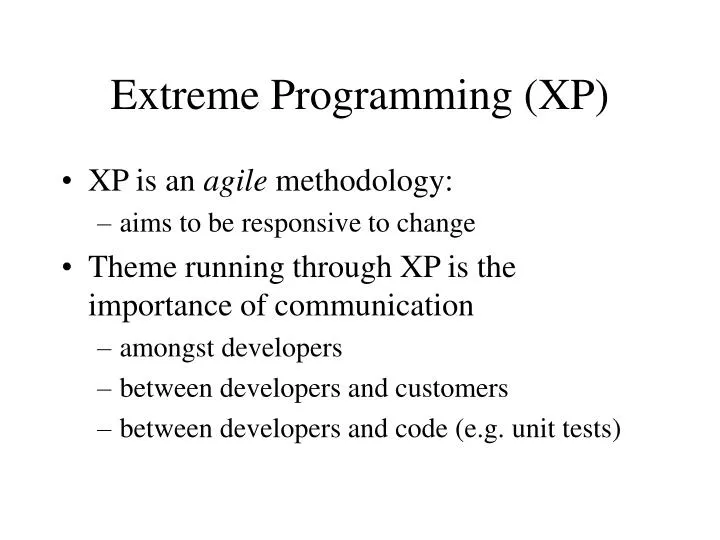 extreme programming xp