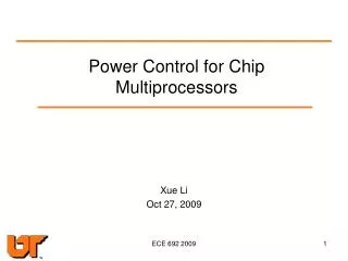 Power Control for Chip Multiprocessors