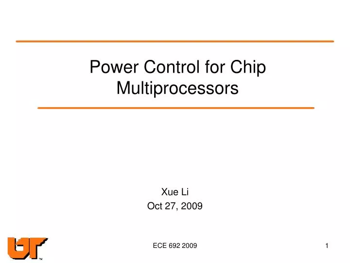 power control for chip multiprocessors