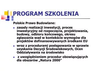 program szkolenia