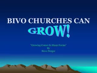 BIVO CHURCHES CAN