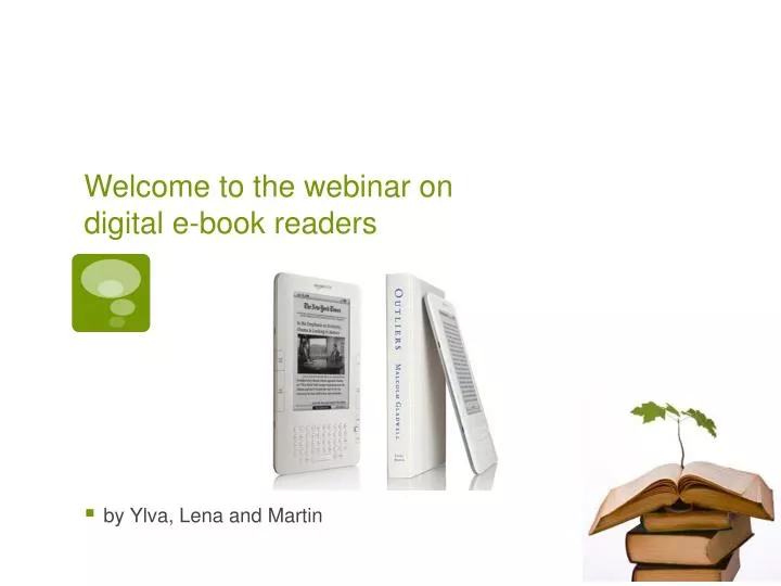 welcome to the webinar on digital e book readers