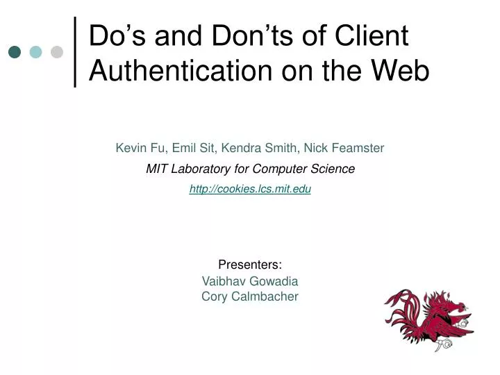 do s and don ts of client authentication on the web