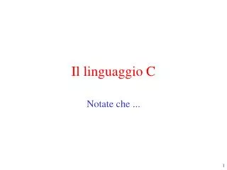 il linguaggio c