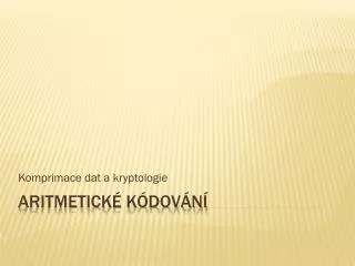 komprimace dat a kryptologie