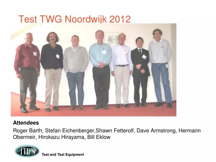 test twg noordwijk 2012