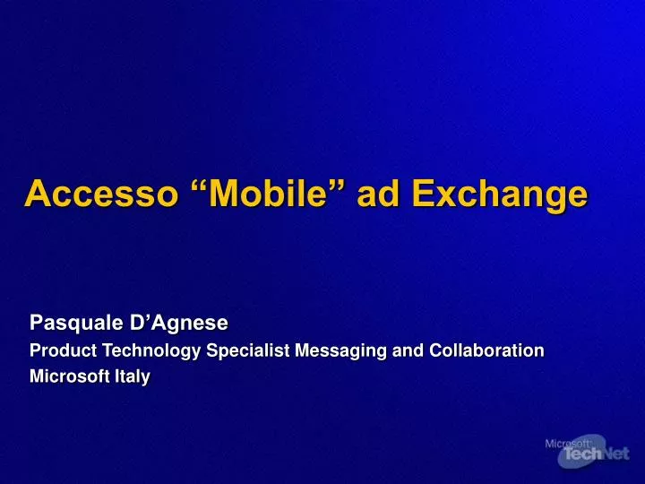 accesso mobile ad exchange