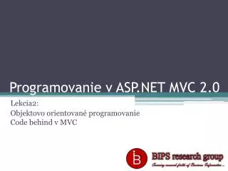 programovanie v asp net mvc 2 0