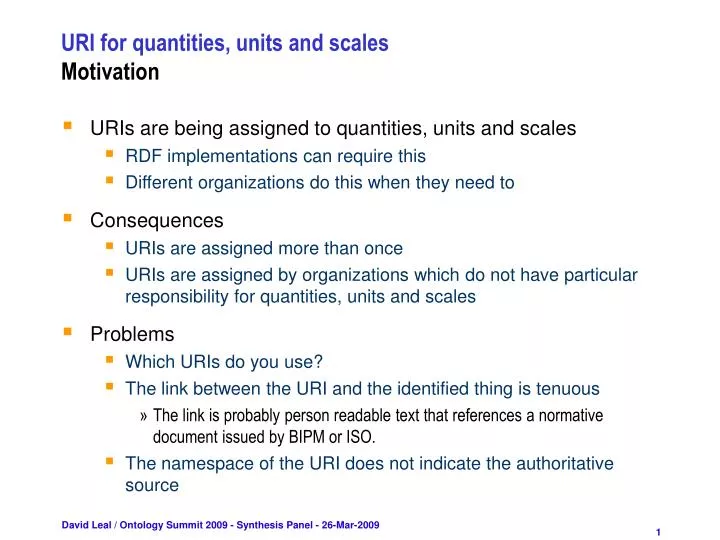 uri for quantities units and scales motivation