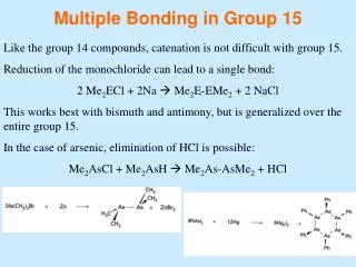 Multiple Bonding in Group 15