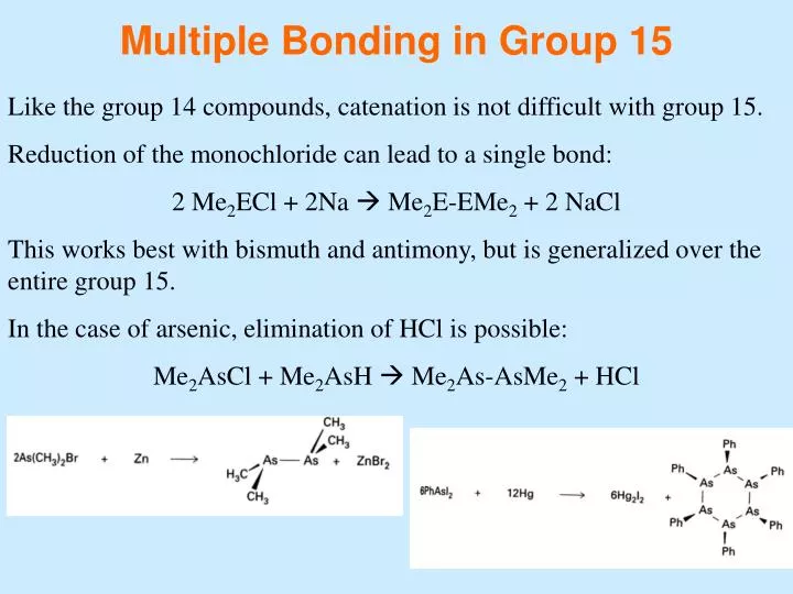 multiple bonding in group 15