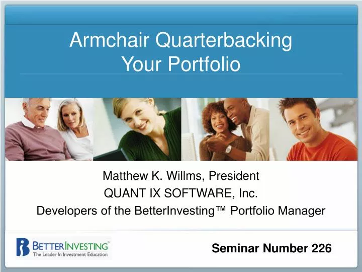 armchair quarterbacking your portfolio