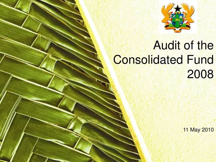 audit of the consolidated fund 2008