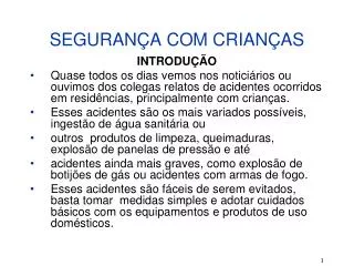 seguran a com crian as