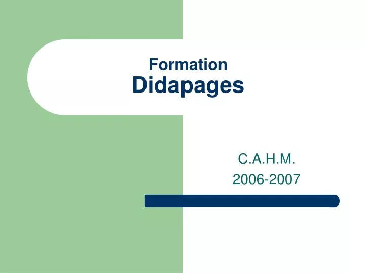 formation didapages