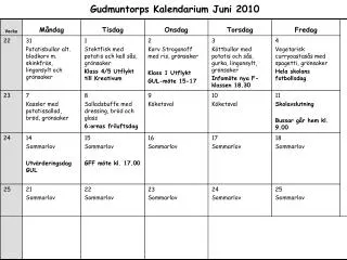 gudmuntorps kalendarium juni 2010